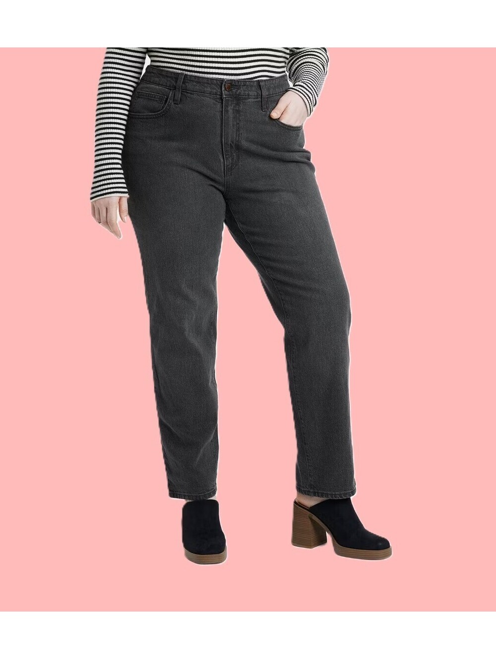 Universal Thread Black Ankle Jeans 80s Slim Mid Rise Womens Size 16 NEW!! NWT!!